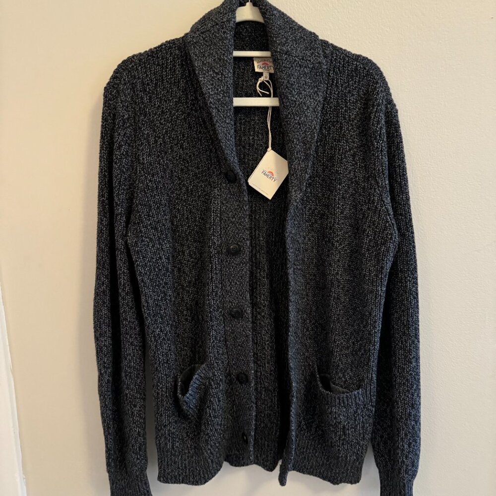 Men's Faherty Grey Cardigan